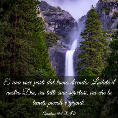 Picture 03 - Apocalisse 19:5 RIV - E una voce partì dal trono dicendo: Lodate il - Bible Verse Picture