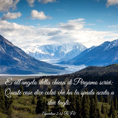 Picture 03 - Apocalisse 2:12 RIV - E all’angelo della chiesa di Pergamo scrivi: - Bible Verse Picture