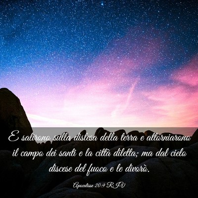 Picture 03 - Apocalisse 20:9 RIV - E salirono sulla distesa della terra e - Bible Verse Picture