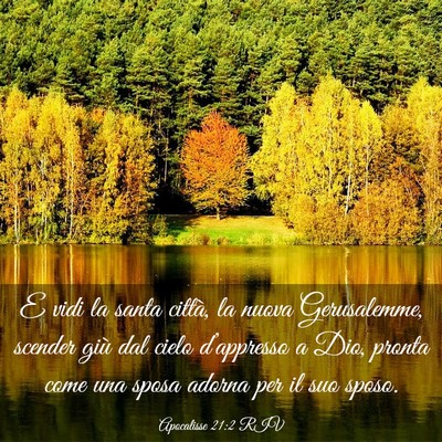 Picture 03 - Apocalisse 21:2 RIV - E vidi la santa città, la nuova Gerusalemme, - Bible Verse Picture