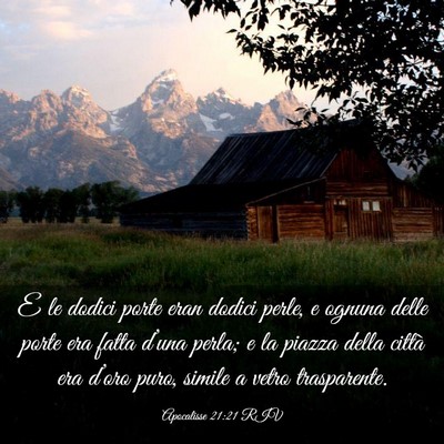 Picture 03 - Apocalisse 21:21 RIV - E le dodici porte eran dodici perle, e ognuna - Bible Verse Picture