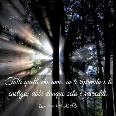 Picture 03 - Apocalisse 3:19 RIV - Tutti quelli che amo, io li riprendo e li - Bible Verse Picture