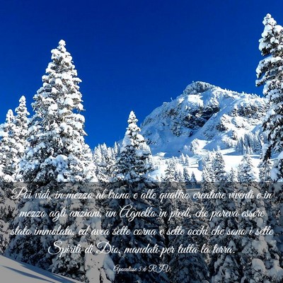 Picture 03 - Apocalisse 5:6 RIV - Poi vidi, in mezzo al trono e alle quattro - Bible Verse Picture