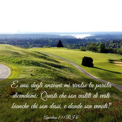 Picture 03 - Apocalisse 7:13 RIV - E uno degli anziani mi rivolse la parola - Bible Verse Picture