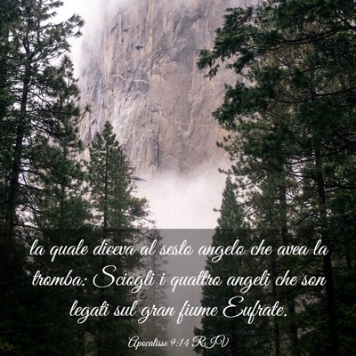 Picture 03 - Apocalisse 9:14 RIV - la quale diceva al sesto angelo che avea la - Bible Verse Picture