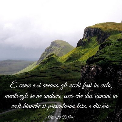 Picture 03 - Atti 1:10 RIV - E come essi aveano gli occhi fissi in cielo, - Bible Verse Picture