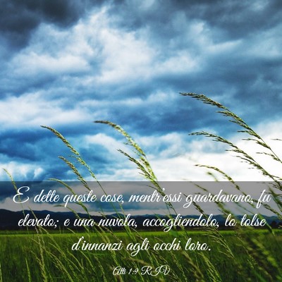 Picture 03 - Atti 1:9 RIV - E dette queste cose, mentr’essi guardavano, fu - Bible Verse Picture