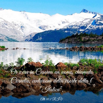 Picture 03 - Atti 10:1 RIV - Or v’era in Cesarea un uomo, chiamato Cornelio, - Bible Verse Picture