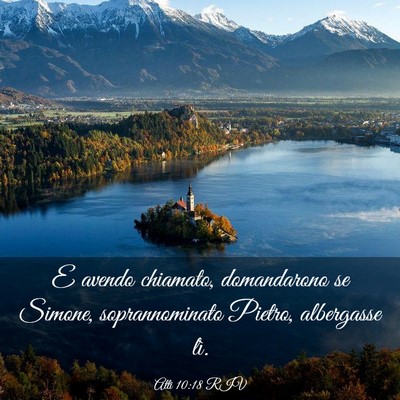 Picture 03 - Atti 10:18 RIV - E avendo chiamato, domandarono se Simone, - Bible Verse Picture