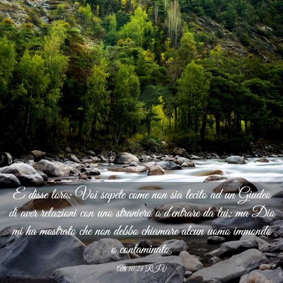 Picture 03 - Atti 10:28 RIV - E disse loro: Voi sapete come non sia lecito ad - Bible Verse Picture