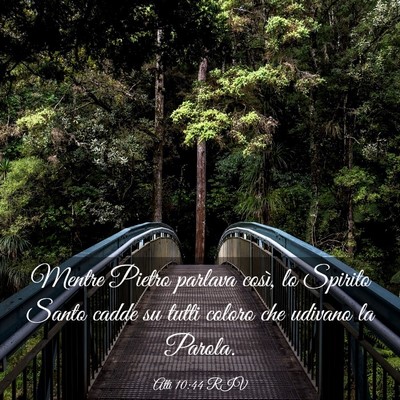 Picture 03 - Atti 10:44 RIV - Mentre Pietro parlava così, lo Spirito Santo - Bible Verse Picture