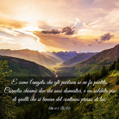 Picture 03 - Atti 10:7 RIV - E come l’angelo che gli parlava se ne fu - Bible Verse Picture
