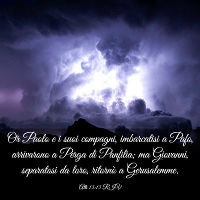 Picture 03 - Atti 13:13 RIV - Or Paolo e i suoi compagni, imbarcatisi a Pafo, - Bible Verse Picture