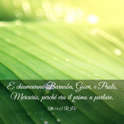 Picture 03 - Atti 14:12 RIV - E chiamavano Barnaba, Giove, e Paolo, Mercurio, - Bible Verse Picture