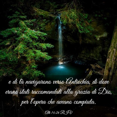 Picture 03 - Atti 14:26 RIV - e di là navigarono verso Antiochia, di dove - Bible Verse Picture