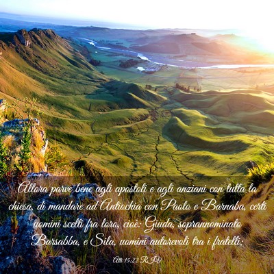 Picture 03 - Atti 15:22 RIV - Allora parve bene agli apostoli e agli anziani - Bible Verse Picture