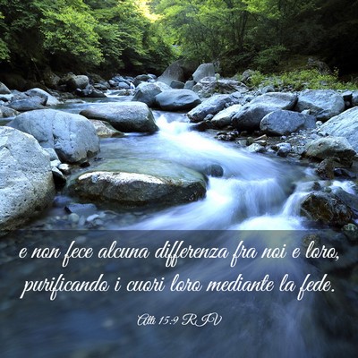 Picture 03 - Atti 15:9 RIV - e non fece alcuna differenza fra noi e loro, - Bible Verse Picture