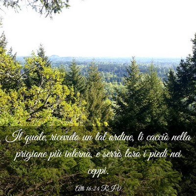 Picture 03 - Atti 16:24 RIV - Il quale, ricevuto un tal ordine, li cacciò - Bible Verse Picture
