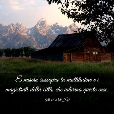 Picture 03 - Atti 17:8 RIV - E misero sossopra la moltitudine e i magistrati - Bible Verse Picture