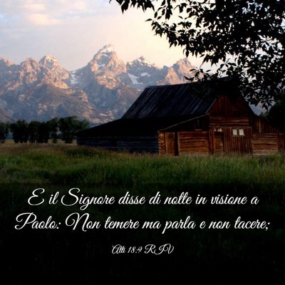 Picture 03 - Atti 18:9 RIV - E il Signore disse di notte in visione a Paolo: - Bible Verse Picture