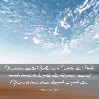 Picture 03 - Atti 19:1 RIV - Or avvenne, mentre Apollo era a Corinto, che - Bible Verse Picture