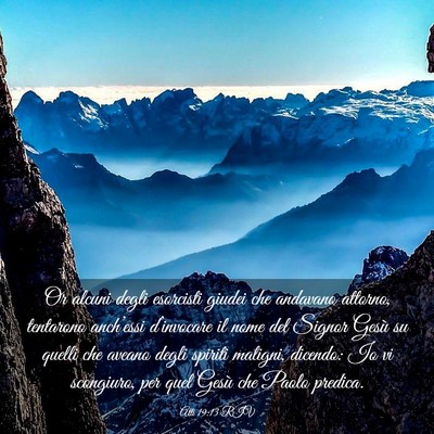 Picture 03 - Atti 19:13 RIV - Or alcuni degli esorcisti giudei che andavano - Bible Verse Picture