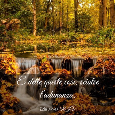 Picture 03 - Atti 19:41 RIV - E dette queste cose, sciolse - Bible Verse Picture