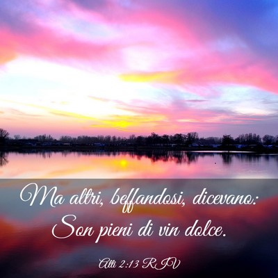 Picture 03 - Atti 2:13 RIV - Ma altri, beffandosi, dicevano: Son pieni di vin - Bible Verse Picture