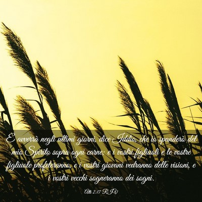 Picture 03 - Atti 2:17 RIV - E avverrà negli ultimi giorni, dice Iddio, che - Bible Verse Picture