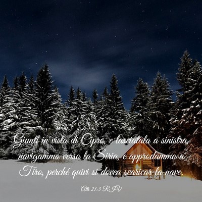 Picture 03 - Atti 21:3 RIV - Giunti in vista di Cipro, e lasciatala a - Bible Verse Picture