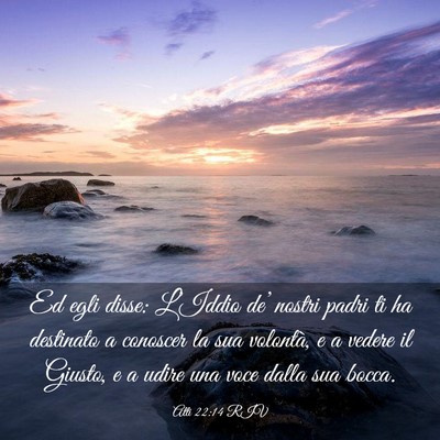Picture 03 - Atti 22:14 RIV - Ed egli disse: L’Iddio de’ nostri padri ti ha - Bible Verse Picture