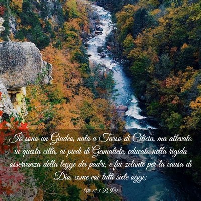 Picture 03 - Atti 22:3 RIV - Io sono un Giudeo, nato a Tarso di Cilicia, ma - Bible Verse Picture