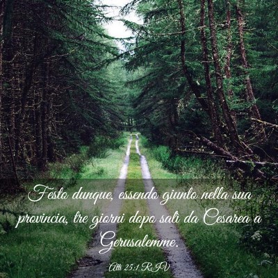 Picture 03 - Atti 25:1 RIV - Festo dunque, essendo giunto nella sua provincia, - Bible Verse Picture
