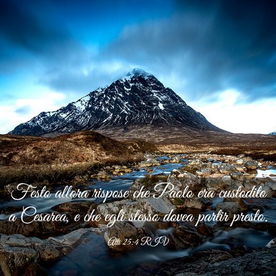 Picture 03 - Atti 25:4 RIV - Festo allora rispose che Paolo era custodito a - Bible Verse Picture