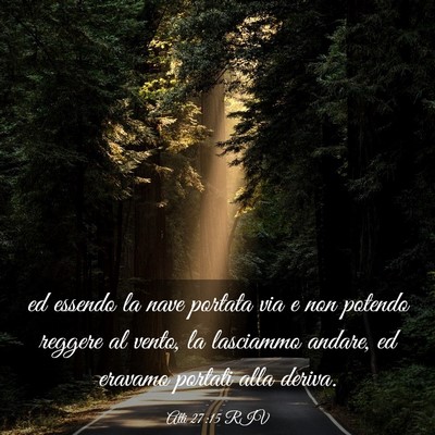 Picture 03 - Atti 27:15 RIV - ed essendo la nave portata via e non potendo - Bible Verse Picture