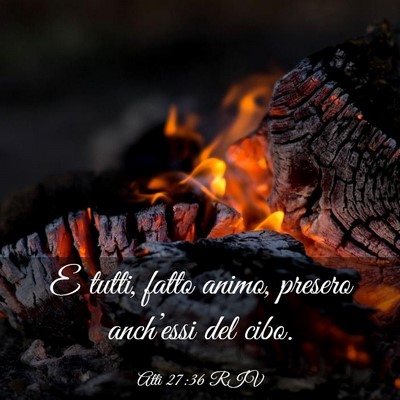 Picture 03 - Atti 27:36 RIV - E tutti, fatto animo, presero anch’essi del - Bible Verse Picture
