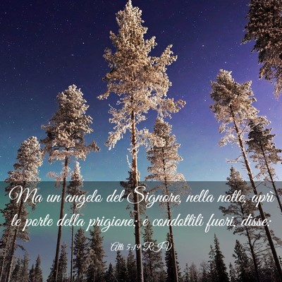 Picture 03 - Atti 5:19 RIV - Ma un angelo del Signore, nella notte, aprì le - Bible Verse Picture