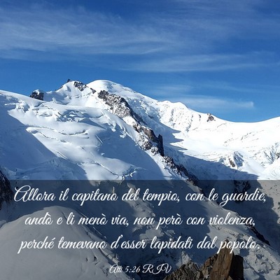 Picture 03 - Atti 5:26 RIV - Allora il capitano del tempio, con le guardie, - Bible Verse Picture