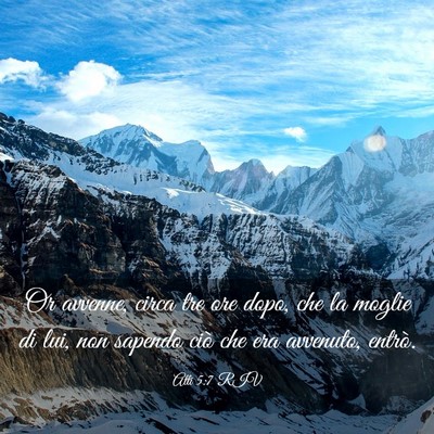 Picture 03 - Atti 5:7 RIV - Or avvenne, circa tre ore dopo, che la moglie di - Bible Verse Picture