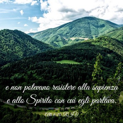 Picture 03 - Atti 6:10 RIV - e non potevano resistere alla sapienza e allo - Bible Verse Picture