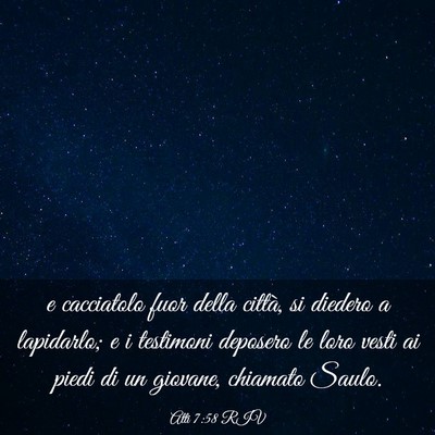 Picture 03 - Atti 7:58 RIV - e cacciatolo fuor della città, si diedero a - Bible Verse Picture