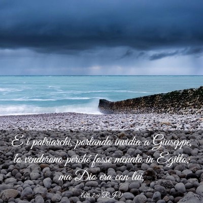 Picture 03 - Atti 7:9 RIV - E i patriarchi, portando invidia a Giuseppe, lo - Bible Verse Picture