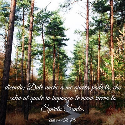 Picture 03 - Atti 8:19 RIV - dicendo: Date anche a me questa podestà, che - Bible Verse Picture