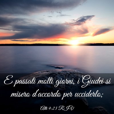 Picture 03 - Atti 9:23 RIV - E passati molti giorni, i Giudei si misero - Bible Verse Picture