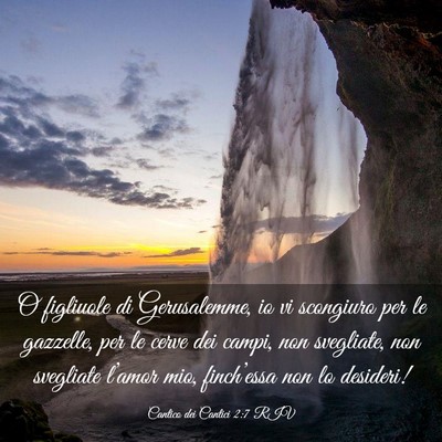 Picture 03 - Cantico dei Cantici 2:7 RIV - O figliuole di Gerusalemme, io vi scongiuro per - Bible Verse Picture