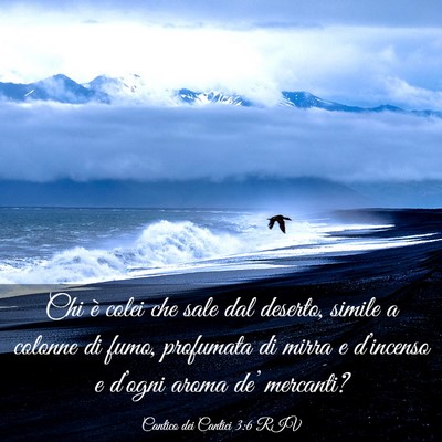 Picture 03 - Cantico dei Cantici 3:6 RIV - Chi è colei che sale dal deserto, simile a - Bible Verse Picture
