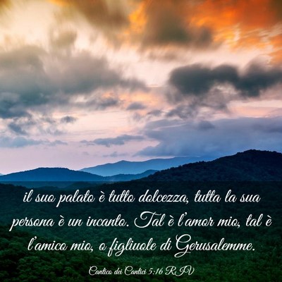 Picture 03 - Cantico dei Cantici 5:16 RIV - il suo palato è tutto dolcezza, tutta la sua - Bible Verse Picture