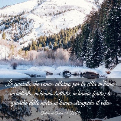 Picture 03 - Cantico dei Cantici 5:7 RIV - Le guardie che vanno attorno per la città - Bible Verse Picture
