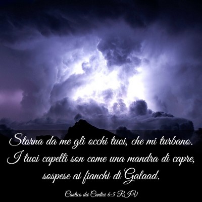 Picture 03 - Cantico dei Cantici 6:5 RIV - Storna da me gli occhi tuoi, che mi turbano. I - Bible Verse Picture