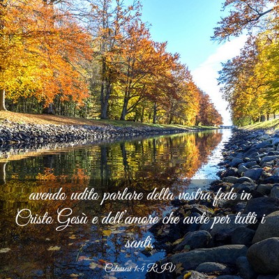 Picture 03 - Colossesi 1:4 RIV - avendo udito parlare della vostra fede in Cristo - Bible Verse Picture